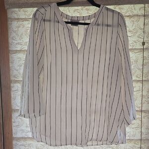 Striped V-Neck Women's Top